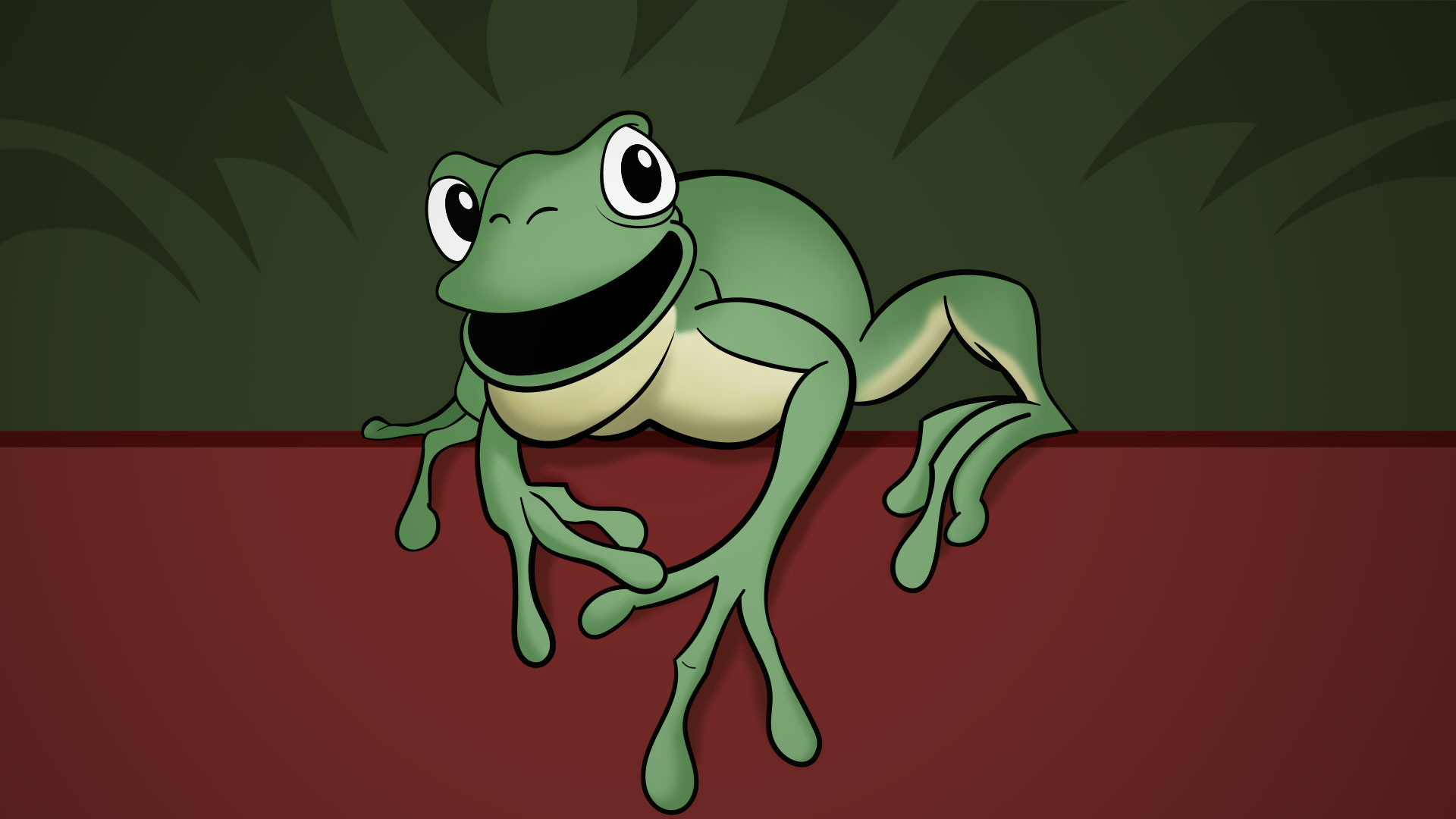 Digital painting of a frog
