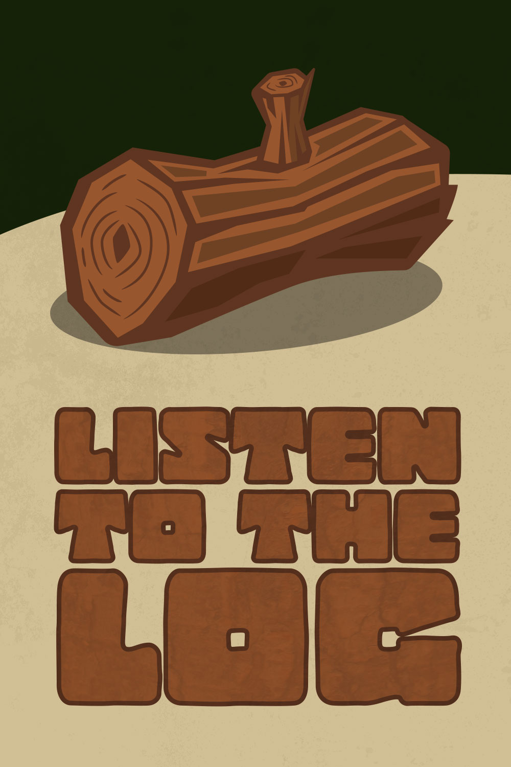 An illustration of a log with the caption Listen to the Log